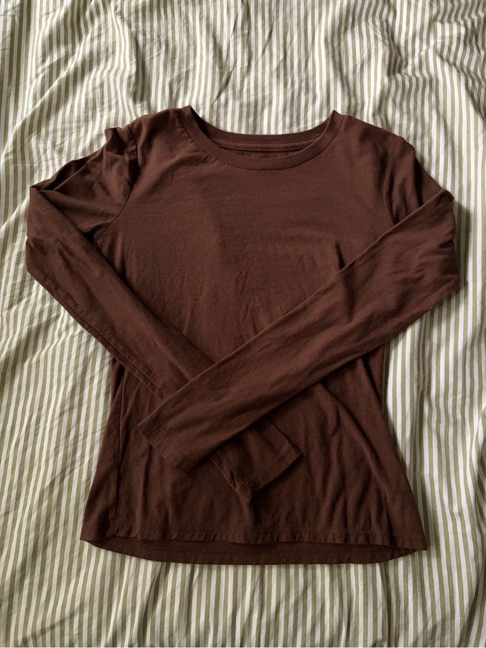BDG Brown Long-sleeve Crewneck Tee